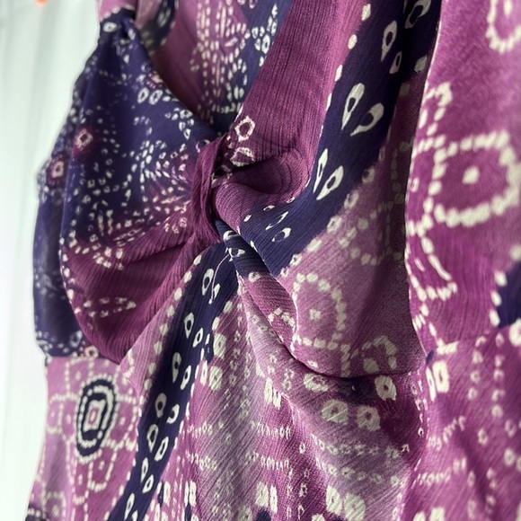 IZ Byer sleeveless sheer boho vibrant top Sz S - Picture 9 of 11